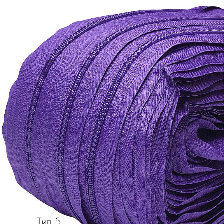 Спіральна молнія рулонна колір фіолетовий фото