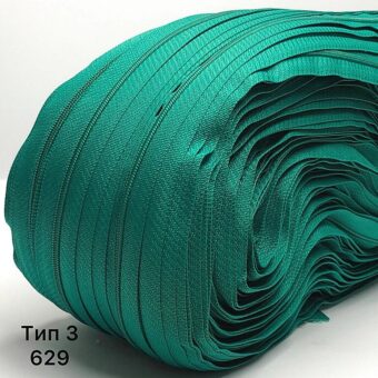 Спіральна молнія рулонна колір бірюза фото