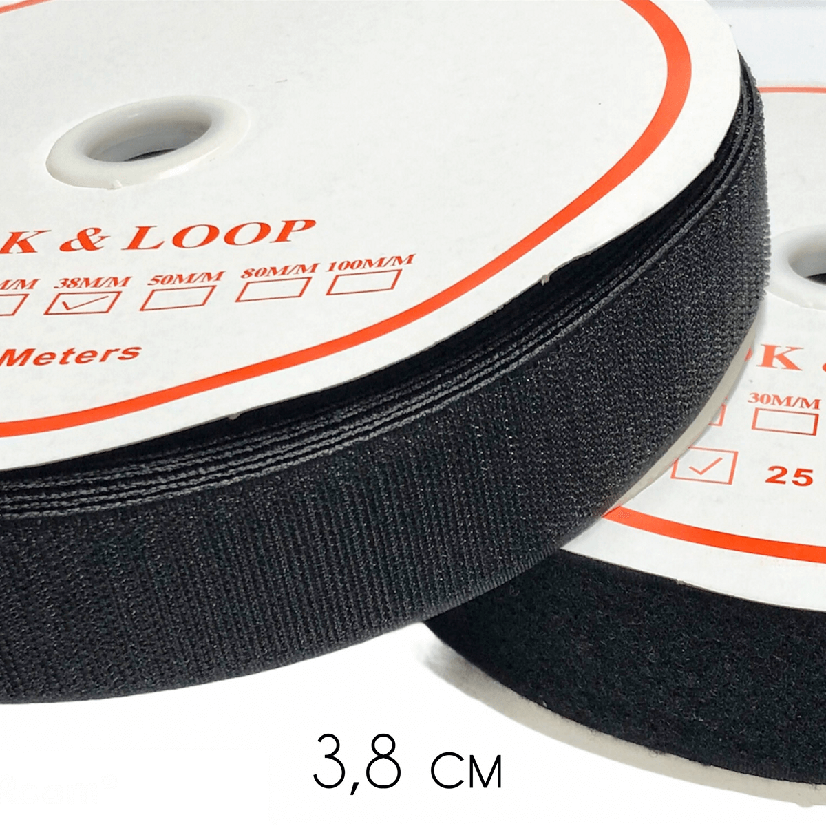 lipuchka 3.8 chorna Липучка велкро чорна 3.8 см фото