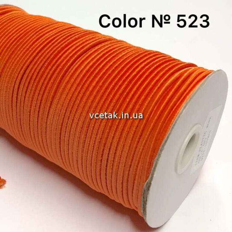 гумка шнурок помаранчева діаметром 3 мм фото