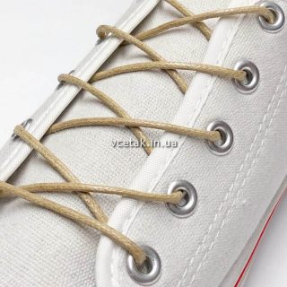 Шнурки вощені круглі 2 мм бежеві фото