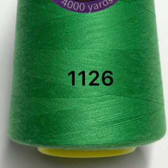 Нитки для шиття зелені №1126 поліестер 40/2 фото