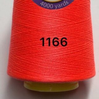 Нитки для шиття помаранчевий неон №1166 поліестер 40/2 фото