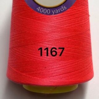 Нитки для шиття червоно-малинові №1167 поліестер 40/2 фото