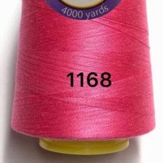 Нитки для шиття малинові №1168 поліестер 40/2 фото