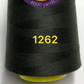 Нитки для шиття темно сірий №1262 поліестер 40/2 фото