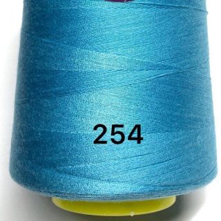 Нитки швейні 40 блакитного кольору №254 фото