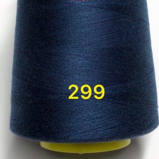 Темно сині нитки швейні поліестер 40/2 колір №299 фото