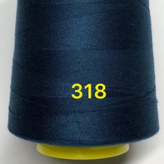 Темно-сині нитки поліестр 40/2 на конусі фото