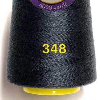 Нитки для шиття синьо-чорні поліестер №348 40/2 фото