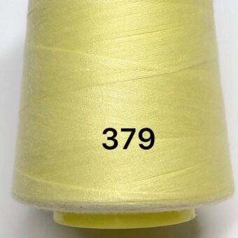 Нитки для шиття ясно-жовті №379 поліестер 40/2 фото