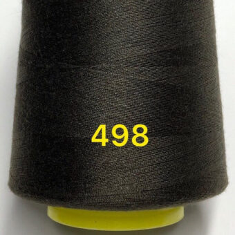 Нитки для шиття чорно-коричневі №498 поліестер 40/2 фото