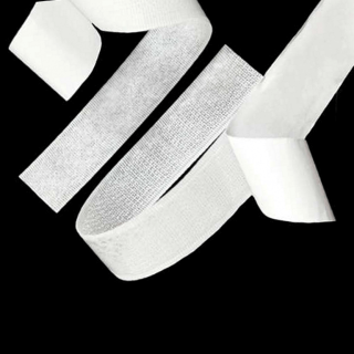 Стрічка липучка клейова біла фото