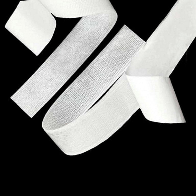 Липучка самоклейка 2.5 см біла Стрічка липучка клейова біла фото